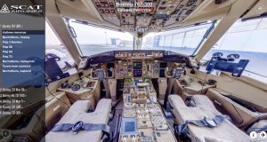 Салон самолета, авиакомпания SCAT